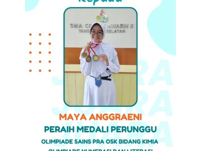 Peraih Medali Perunggu OSK Pra Bidang Kimia Tingkat SMA/MA/SMK Se-Indonesia Tahun 2023