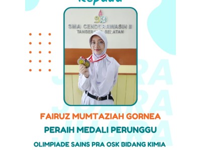 Peraih Medali Perunggu OSK Pra Bidang Kimia Tingkat SMA/MA/SMK Se-Indonesia Tahun 2023