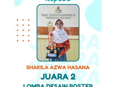 Juara 2 Lomba Desain Poster SMA Tingkat Kota Tangerang Selatan Tahun 2023