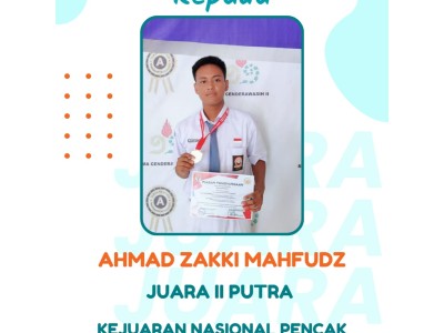 Juara 2 Putra Kejuaraan Nasional Pencak Silat Jenjang SMA/MA/SMK Tahun 2022